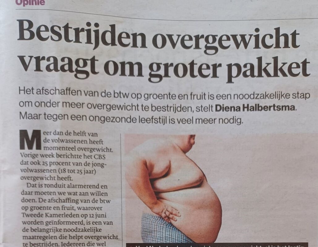 Foto van artikel in AD